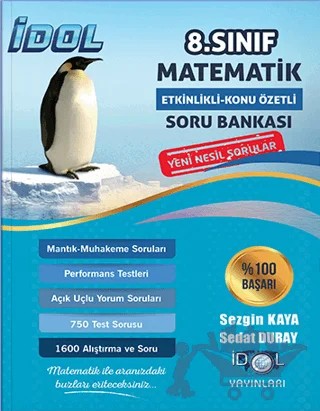 8. Sınıf Matematik Etkinlikli Soru Bankası 2022 – Kolektif – İdol Yayınları kitap kapağı