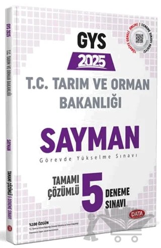 Tarım ve Orman Bakanlığı Sayman GYS Tamamı Çözümlü 5 Deneme Sınavı – Kollektif – Data Yayınları kitap kapağı