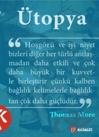 Ütopya – Thomas More – Kabalcı Yayınevi - Doruk Yayınları kitap kapağı