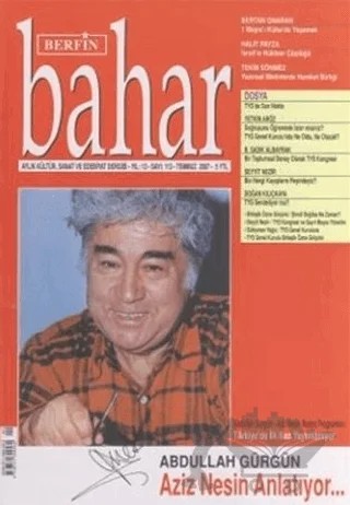 Berfin Bahar Aylık Kültür, Sanat ve Edebiyat Dergisi Sayı: 113 – Berfin Bahar Dergisi kitap kapağı