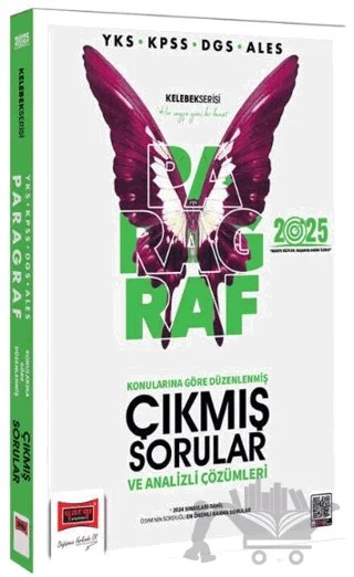 2025 YKS KPSS DGS ALES Kelebek Serisi Tamamı Çözümlü Paragraf Konularına Göre Düzenlenmiş Çıkmış Sorular – Kolektif – Yargı Yayınevi kitap kapağı