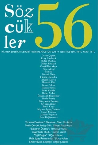 Sözcükler Dergisi Sayı: 56 Temmuz-Ağustos 2015 – Sözcükler Yayınları kitap kapağı