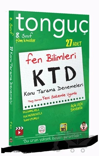 8. Sınıf Fen Bilimleri Konu Tarama Denemeleri – Kolektif – Tonguç Akademi kitap kapağı