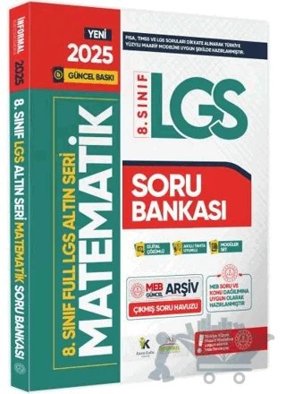 2025 8. Sınıf Full LGS Altın Seri Matematik MEB Çıkmış Soru Bankası Modüler Seti PDF/Video Çözümlü – Kolektif – Epsilon Yayınevi kitap kapağı
