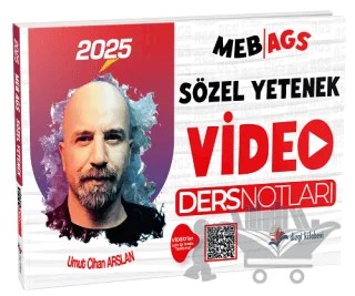 2025 MEB-AGS Sözel Yetenek Video Ders Notları – Umut Cihan Arslan – Dizgi Kitap kitap kapağı