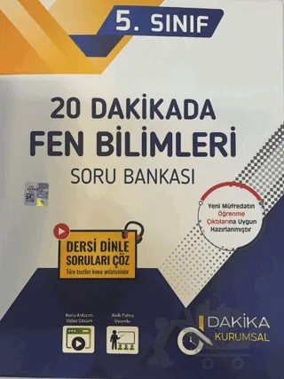 5. Sınıf 20 Dakikada Fen Bilimleri Soru Bankası – Kolektif – Dakika Yayınları kitap kapağı