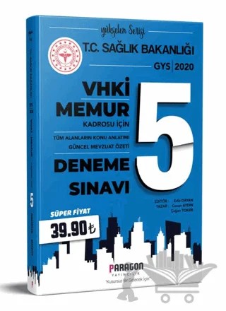 2020 GYS Sağlık Bakanlığı Memur VHKİ Konu ve Mevzuat Özetli 5 Deneme – Kolektif – Paragon Yayıncılık kitap kapağı