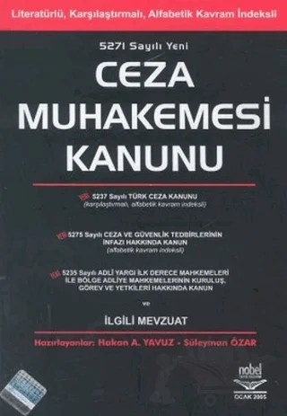 5271 Sayılı Yeni Ceza Muhakemesi Kanunu – Hakan A. Yavuz – Nobel Akademik Yayıncılık kitap kapağı