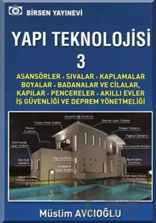 Yapı Teknolojisi 3 – Müslim Avcıoğlu – Birsen Yayınevi kitap kapağı