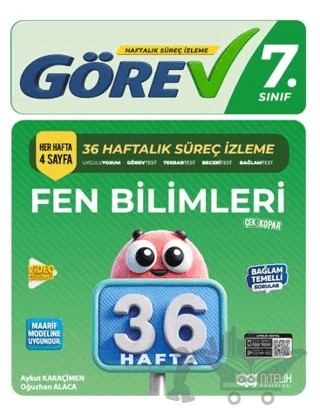 7. Sınıf Görev Fen Bilimleri 36 Haftalık Süreç İzleme Kitabı – Aykut Karaçimen, Oğuzhan Alaca – Nitelik Yayınları kitap kapağı
