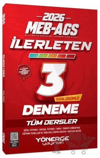 2026 MEB-AGS Tüm Dersler İlerleten 3 Deneme Çözümlü – Kolektif – Yönerge Yayınları kitap kapağı