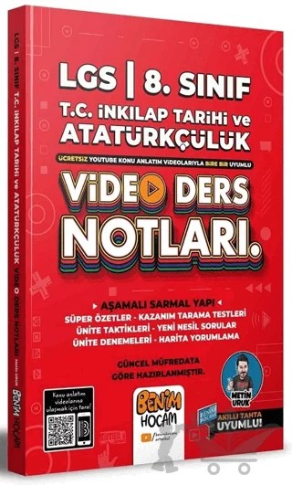 2022 LGS 8. Sınıf İnkılap Tarihi ve Atatürkçülük Video Ders Notları (Konu Anlatımı) – Metin Uruk – Benim Hocam Yayınları kitap kapağı