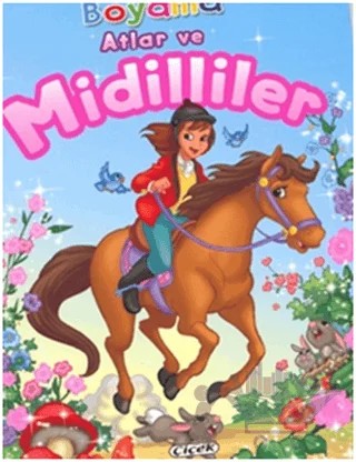 Atlar ve Midilliler - Boyama 1 – Kolektif – Çiçek Yayıncılık kitap kapağı