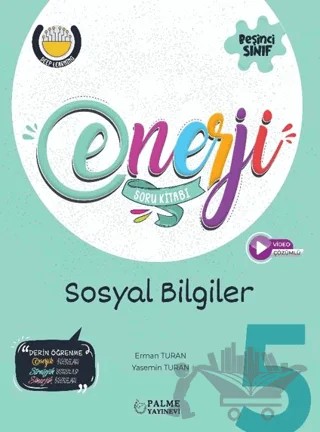 5. Sınıf Enerji Sosyal Bilgiler Soru Kitabı – Erman Turan, Yasemin Turan – Palme Yayınları kitap kapağı