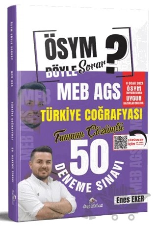 ÖSYM Böyle Sorar 2026 MEB AGS Türkiye Coğrafyası Tamamı PDF Çözümlü 50 Deneme Sınavı – Enes Eker – Dizgi Kitap kitap kapağı