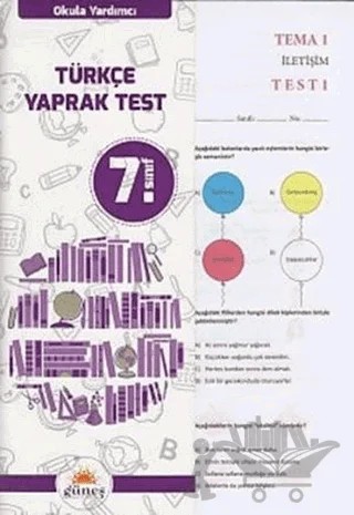 7. Sınıf Okula Yardımcı Türkçe Yaprak Test – Kolektif – Güneş Yayın Dağıtım kitap kapağı