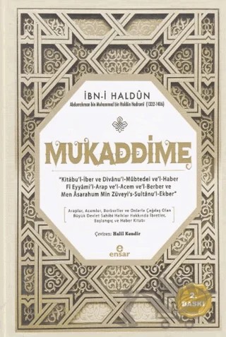 Mukaddime – İbn-i Haldun – Ensar Neşriyat kitap kapağı