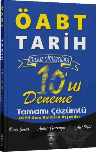 Öabt Tarih Tamamı Çözümlü 10’lu Deneme – Kolektif – Künçe Yayınevi kitap kapağı
