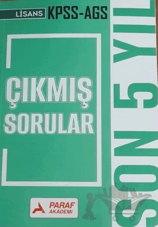 KPSS AGS Çıkmış Sorular Son 5 Yıl – Kolektif – Paraf Akademi kitap kapağı