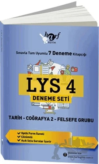 LYS 4 Tarih Coğrafya 2 Felsefe Grubu Deneme Seti – Kolektif – Harf Eğitim Yayıncılık kitap kapağı