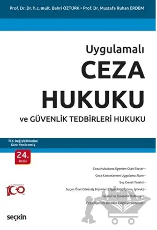 Ceza Hukuku ve Güvenlik Tedbirleri Hukuku – Bahri Öztürk, Mustafa Ruhan Erdem – Seçkin Yayıncılık kitap kapağı
