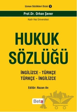 Hukuk Sözlüğü – Orhan Şener – Beta Yayınevi kitap kapağı