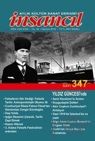 İnsancıl Aylık Kültür Sanat Dergisi Sayı: 347 Haziran 2019 – İnsancıl Dergisi Yayınları kitap kapağı