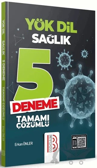 YÖKDİL Sağlık Tamamı Çözümlü 5 Deneme – Kolektif – Erkan Önler kitap kapağı