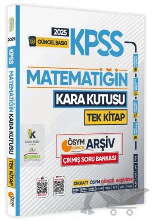 2025 KPSS Kara Kutu Matematik TEK KİTAP ÖSYM Arşiv Çıkmış Soru Bankası Konu Özetli Video/PDF Çözümlü – Kolektif – Karakutu Yayın kitap kapağı