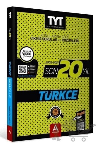 TYT Türkçe Son 20 Yıl Konularına Göre Çıkmış Sorular ve Çözümleri – Kolektif – A Yayınları kitap kapağı