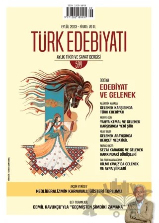 Türk Edebiyatı Aylık Fikir ve Sanat Dergisi Sayı: 599 Eylül 2023 – Türk Edebiyatı Dergisi kitap kapağı