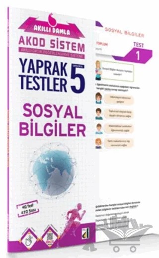 5. Sınıf Akıllı Damla Sosyal Bilgiler Yaprak Testi – Kolektif – Damla Yayınevi kitap kapağı