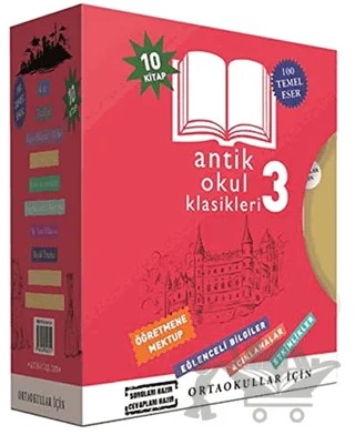 Antik Okul Klasikleri 3 (10 Kitap ) – Alexandre Dumas, Alfonse Daudet, Anton Pavloviç Çehov, Charles Dickens, Charlotte Bronte, Evliyâ Çelebi, Lev Nikolayeviç Tolstoy, Mark Twaın, William Shakespeare – Antik Kitap kitap kapağı