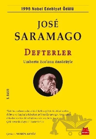 Defterler – Jose Saramago – Kırmızı Kedi Yayınevi kitap kapağı