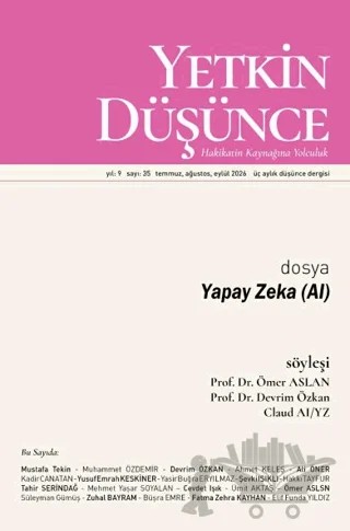 Yetkin Düşünce Dergisi Yıl: 9 Sayı 35 - Temmuz, Ağustos, Eylül 2026 – Yetkin Düşünce Dergisi kitap kapağı