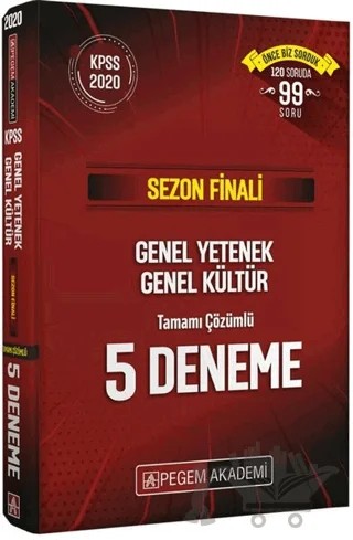 Sezon Finali GYGK Tamamı Çözümlü 5 Deneme – Kolektif – Pegem Akademi Yayıncılık kitap kapağı