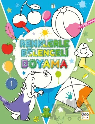Renklerle Eğlenceli Boyama-1 – Kolektif – Nar Çocuk kitap kapağı