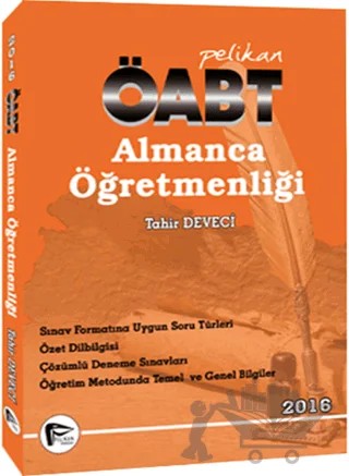 2016 ÖABT Almanca Öğretmenliği – Tahir Deveci – Pelikan Tıp Teknik Yayıncılık kitap kapağı