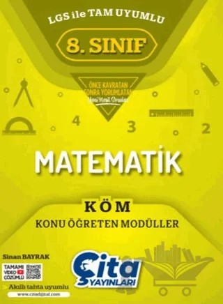 8.Sınıf Matematik Konu Öğreten Modüller – Sinan Bayrak – Çita Yayınları kitap kapağı