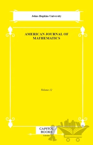 American Journal of Mathematics – Johns Hopkins University – Capitol Books kitap kapağı