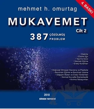 Mukavemet Çözümlü Problemler Cilt: 2 – Mehmet H. Omurtag – Birsen Yayınevi kitap kapağı