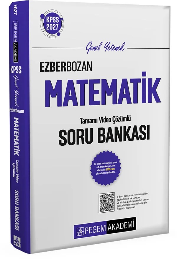 2027 KPSS Genel Yetenek Ezberbozan Matematik Soru Bankası – Pegem Akademi Yayıncılık kitap kapağı