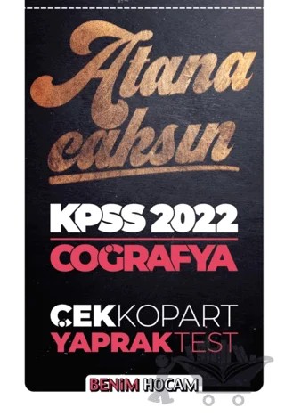 2022 KPSS Coğrafya Çek Kopart Yaprak Test – Kolektif – Benim Hocam Yayınları kitap kapağı