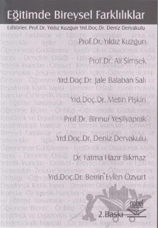 Eğitimde Bireysel Farklılıklar – Yıldız KUZGUN – Nobel Akademik Yayıncılık kitap kapağı