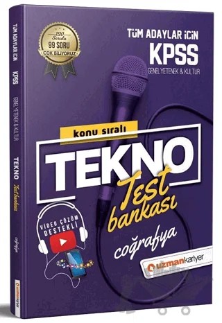 KPSS Coğrafya Tekno Test Bankası – Kolektif – Uzman Kariyer Yayınları kitap kapağı