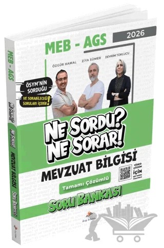 2026 MEB AGS Mevzuat Bilgisi Ne Sordu Ne Sorar Tamamı Video Çözümlü Soru Bankası – Özgür Hamal, Ziya Sümer, Devrim Toklucu – Dizgi Kitap kitap kapağı