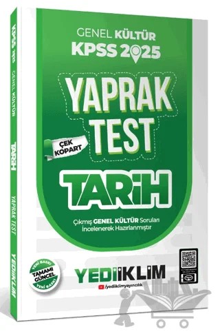 2025 KPSS Genel Kültür Tarih Çek Kopart Yaprak Test – Kolektif – Yediiklim Yayınları kitap kapağı