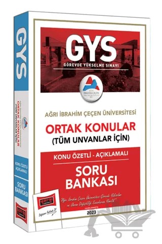 Yargı Yayınları 2023 Ağrı İbrahim Çeçen Üniversitesi GYS Ortak Konular Tüm Unvanlar İçin Konu Özetli Açıklamalı Soru Bankası – Kolektif – Yargı Yayınevi kitap kapağı