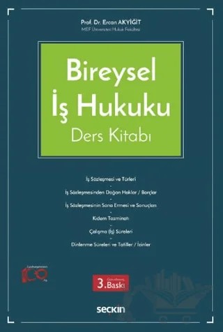 Bireysel İş Hukuku Ders Kitabı – Ercan Akyiğit – Seçkin Yayıncılık kitap kapağı