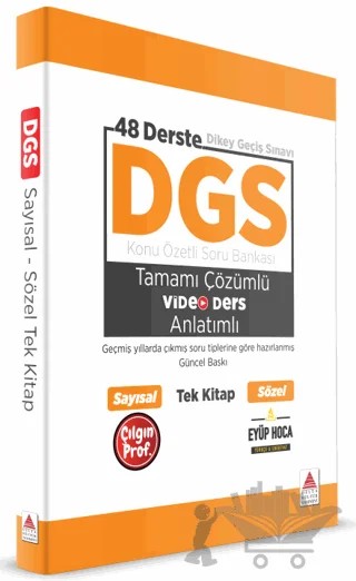 DGS Kitap Konu Özetli Soru Bankası Video Anlatımlı Tek Kitap – Sefa Türker, Eyüp Mercan – Delta Kültür Yayınevi kitap kapağı
